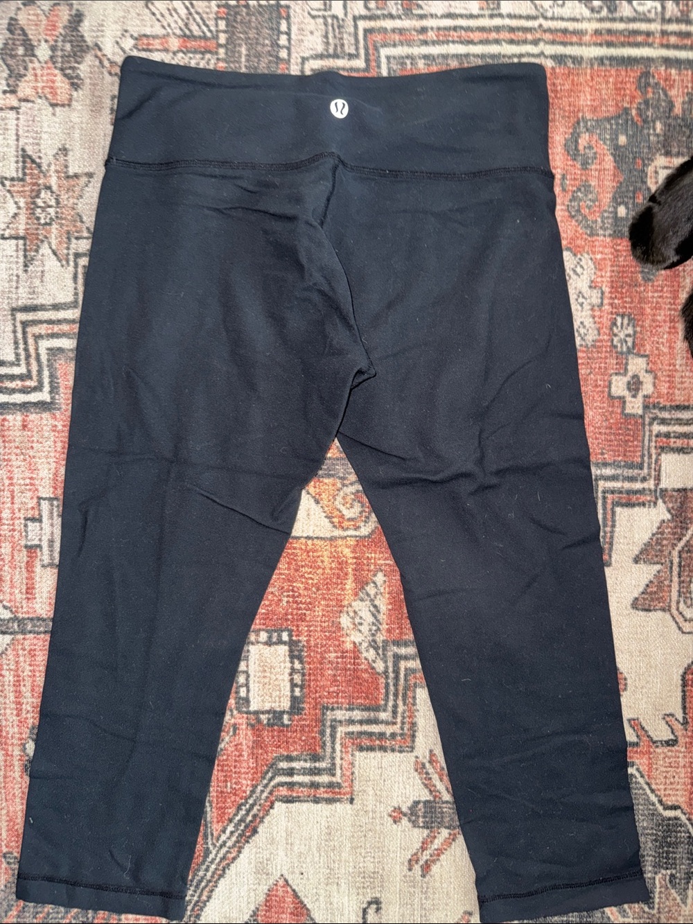 lululemon athletica Black Cropped High-Rise Leggings